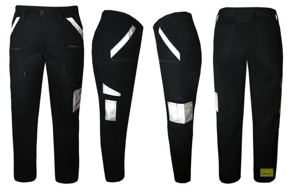S4 - Spodnie robocze letnie (oddychający materiał). 11 kieszeni