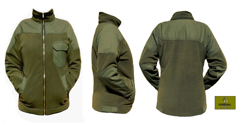 M20 - Polar w typie służb mundurowych, w kolorze khaki, z naszyciami  na ramionach i łokciach i dodatkową kieszonką na piersi.