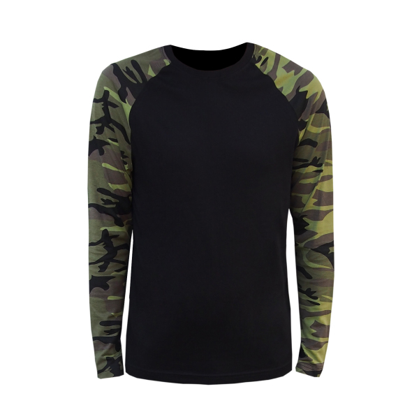 K/k24 - Koszulka z długim rękawem, dwukolorowa - camouflage.