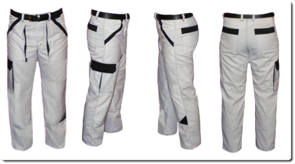  S47 - Spodnie robocze białe.