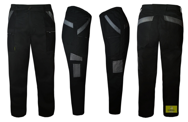 S6 - Spodnie robocze letnie (oddychający materiał). 11 kieszeni