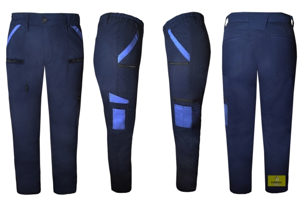 S3 - Spodnie robocze letnie (oddychający materiał). 11 kieszeni