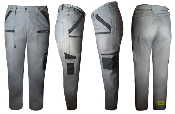S2 - Spodnie robocze letnie (oddychający materiał). 11 kieszeni